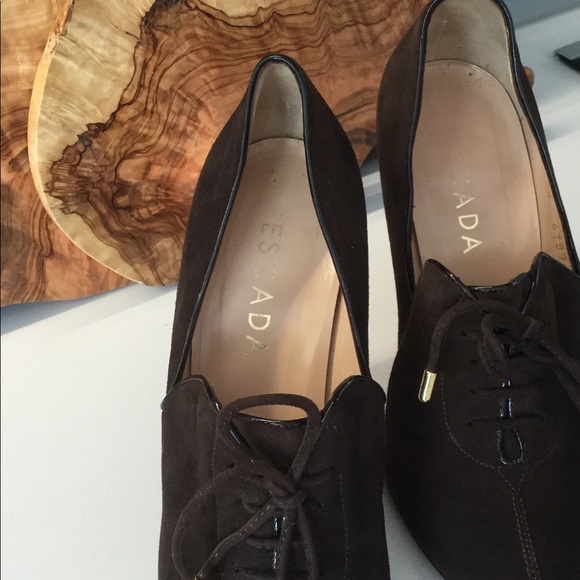 Escada brown suede pumps - Picture 5 of 8